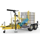 forede 1000 L Mobile IBC Fire Fighting Foam Trailer with Mounted Monitor For Sale