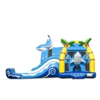 High Quality CE Certification Inflatable Jumping Castle Bouncer Combo Shark Bounce House Water Slide For Kids