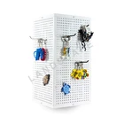 4 way metal rotary retail counter display for keychains