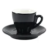 Custom logo 250ml wholesale black ceramic cappuccino espresso sauce coffee cup