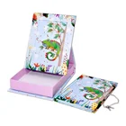 Diary with lock in photo frame box stationery gift customized hardcover notebook