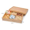 Multi-function wooden product storage packing gift box, can store snacks such as seeds, nuts, peanuts, etc;Tea coaster