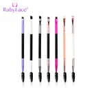 Brush Wooden Double End Angled Eye Brow Brush And Spoolie For Lash Eye Brow Brush In Stock