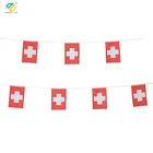 Switzerland Customizable size Decoration using string flag, Swiss country flag for grand opening celebration