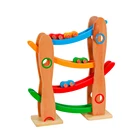 Educational Wholesale Custom Colorful Trolley Track Educational Preschool Wooden Car Toys For Kids