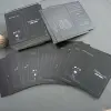 High quality custom printed black matte finish folded thank you card