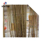 new design shinning plated 8mm copper brass shimmer round divider bead metal ball chain
