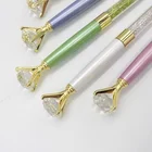 Ball Pen Big Crystal Diamond Twist Ball Point Pen With Colorful Light