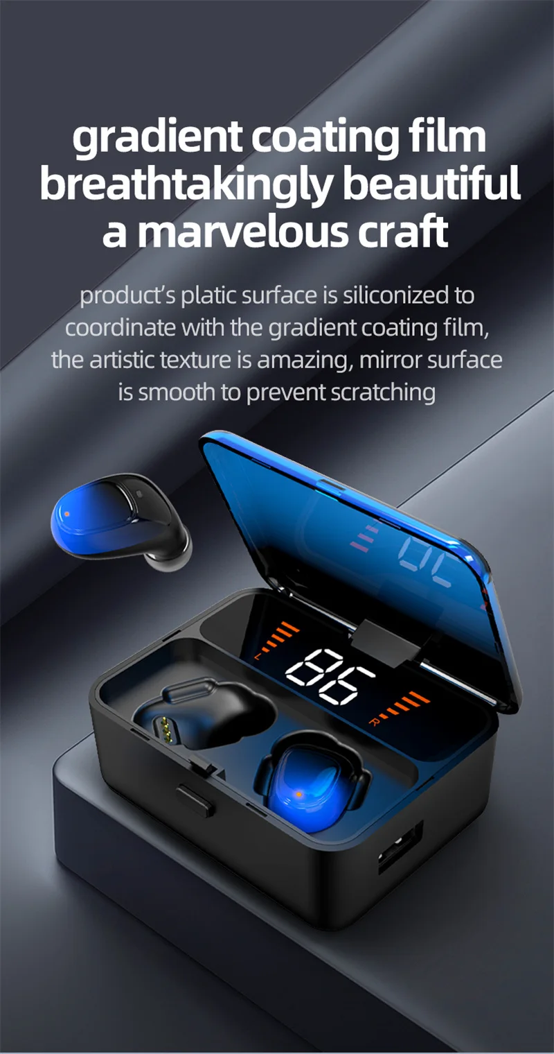 Best Seller BT V5.0 Wireless TWS Earphones, TWS Wireless Earbuds with Touch Control, Wireless TWS Headphones with Charging Case - ANKUX.COM