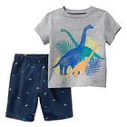 Manufacturer Supply 100% Cotton Child Kids Boys T Shirt Suit
