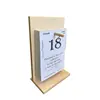 customize stand color printing 365 day calendar with wooden tray