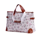 Fashion High quality PU leather shoulder lady canvas Tote hang bag
