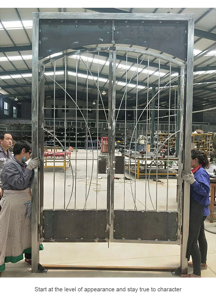 Customized all-weather rust proof durable courtyard patio Aluminum fence villa garden gate