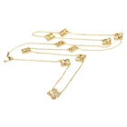 Pendant Gold Fashionable New Design Pendant Zircon 24 K Gold Color Necklace For Women