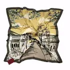 Fashion business style solid square satin silk scarf customizable designer printing square scarf