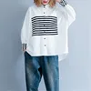 /product-detail/white-fat-ladies-blouse-basic-tops-print-striped-patchwork-women-casual-loose-plus-size-blouse-62280012554.html