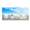Green new style white wicker circle outdoor furniture set