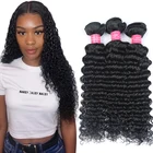 Cheap Virgin Raw Indian deep curl hair Wholesale Nature Color indian Deep wave Temple human hair weaving Free Shipping