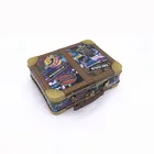 Personalized cheap blank custom mini children kids lunch tin with lock and key metal tin lunch box with handle