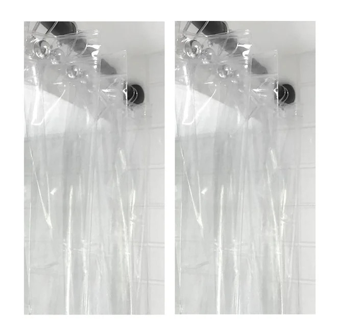 Bathroom Waterproof transparent PEVA Transparent Shower Curtain