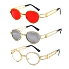 Retro Diamond Rhinestone Fashion Frame Women Luxury Custom Round Sunglasses