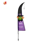 Outdoor Printed Promotional Business Advertising Hallowmas Feather Beach Flag