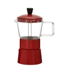 Heat-resistant cheap durable aluminum moka espresso coffee pot maker
