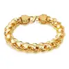 18K Saudi Arab Solid Gold Plated Copper Jewelry Fashion Braided Chain Link Copper Bracelet