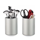 Vaydeer Round Aluminum Desktop Organizer and Cup Storage Box Metal Pencil and Pen Holder