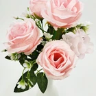 Rosa 30 cm Flores Seda Ramalhete Rose Bush Flores Artificiais