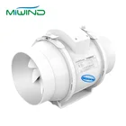 8 Inch 840CFM 2 Speeds Low Noise AC Mixed Flow Ventilation Exhaust Inline Duct Fan For Hotel Restaurant