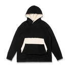 Wholesale Mens Sherpa Fleece Pullover Sweater Heavy Weight Oversize Dropped Shoulder Hoodies For Men