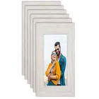 Set of 3 pack 4*6 inch size almond white unfinished wood photo frame