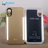 iExplore Manufacturer double Sides Selfie Fill-in LED Light Flash Light up Luminous Phone Case For Samsung S9 S10 iPhone xs max
