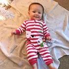 Children's Hot-selling Children's Holiday Romper Spring And Autumn Embroidered Deer Christmas 70-100 Yards Baby Jumpsuit