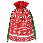 Wholesale Promotional Reusable Shopping Storage Small Custom Logo Christmas Gift Pouch Gym Non woven Drawstring Bag
