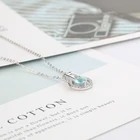 Fashion 925 Sterling Silver Jewelry Necklace Pendant Women Jewelry Gift 2020 Classic Crystal Pendant Necklaces
