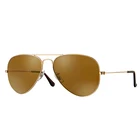 Belt Road pilote GRADIENT RB3025 GOLD WITH BROWN Lenses Polarized Sunglasses men