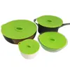 Silicone Suction Lids / Food Storage Lids and Microwave Splatter Screen Bowl Covers, Set of 4