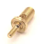 China factory precision brass C3604 fully threaded knurled screw, CNC machining parts