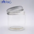 New PLA Clear Cosmetic Cream Biodegradable Plastic Jar for Body with Aluminum Cap 200ml