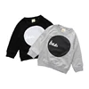 Newest Wholesale Black Long Sleeve Cotton Toddler Baby Boys T-Shir Boutique Clothing