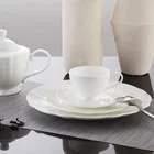 White Crockery Bone China Restaurant Tableware Ceramic Dinnerware Sets