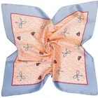 Women Fashion Custom Twill Silk Scarf Square Silk Head Scarf