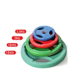 three holes pu coated barbell weight plate