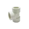 BS Standard gafloon PVC Pipe Fittings Thread fitting female equal tee With brass 1/2" -4"