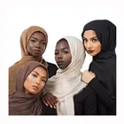 New fashion pure color plain scarf bubble cotton ladies Hijab scarf