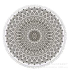 2020 New 100% Microfiber Terry Oversized Thick Mandala Round Beach Towel Blanket with Tassels