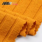 Hot sale yellow knitted 30S 8x4 rib 96% polyester 4% spandex fabric for dress
