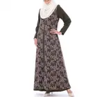 New Arrival Baju Kebaya Embroidery Chiffon Gamis Baju Dress Dubai Abaya Kaftan With Lady Turkish Modern Kebaya Dress